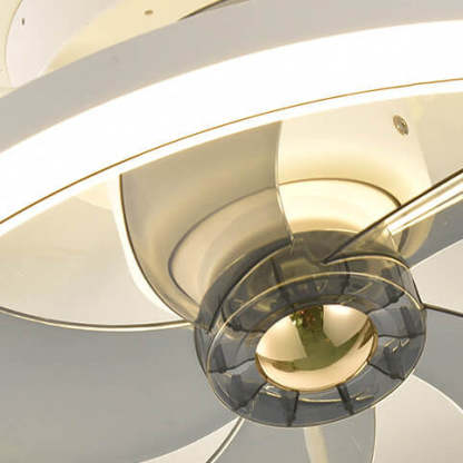 Minimalist Ring Shade Mount Ceiling Fan Light