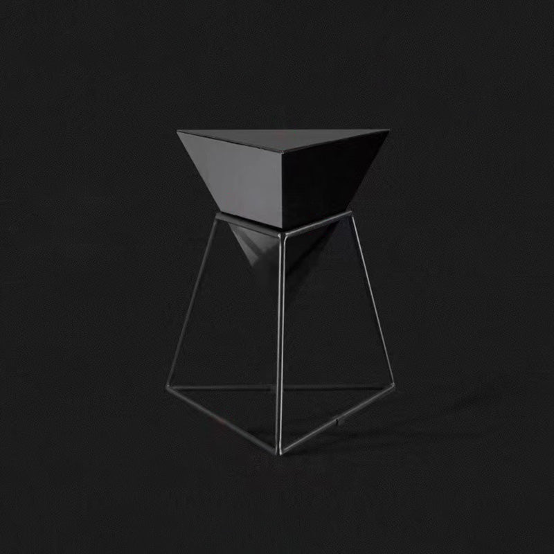 Nordic Pyramid Glass Slate Side Table