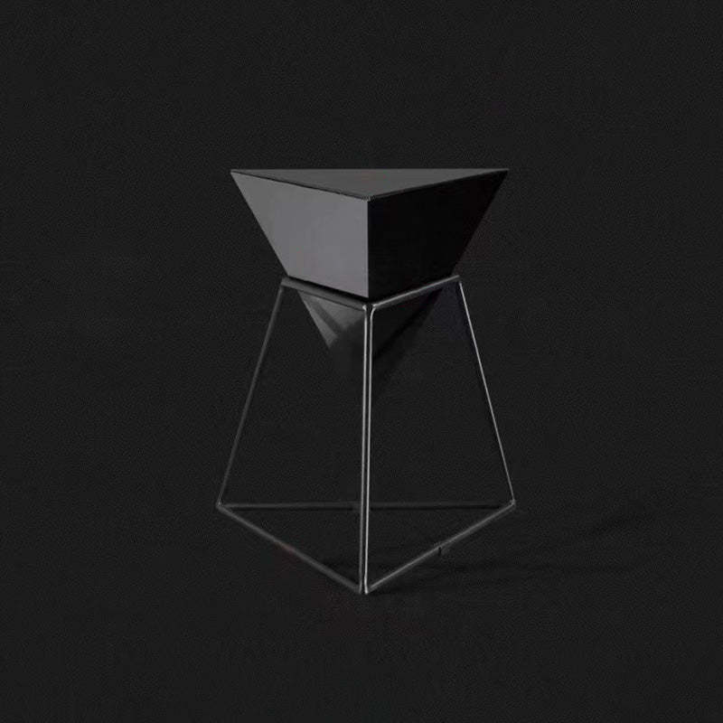 Nordic Pyramid Glass Slate Side Table