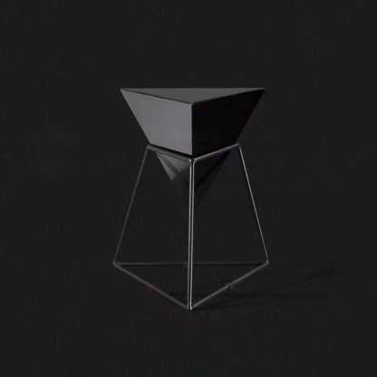 Nordic Pyramid Glass Slate Side Table