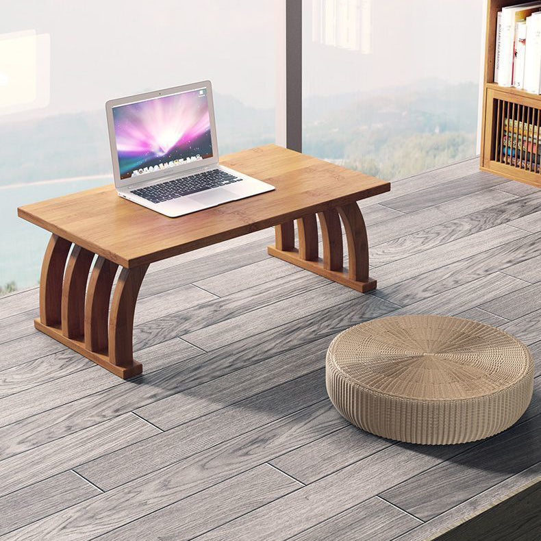 Japanese Curved Heather Bamboo End Table