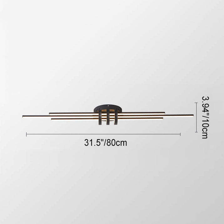 Minimalist Long LED Flush Mount Light