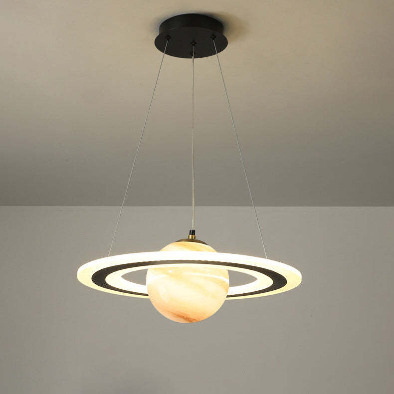 Modern Space Planet Circle Kids LED Chandelier