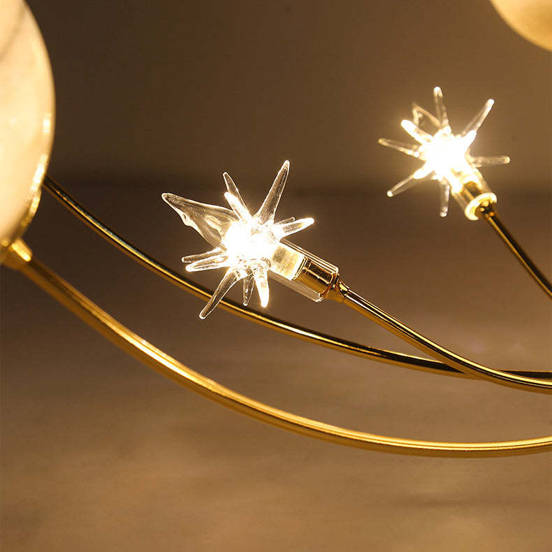 Contemporary Iron Starry Sky Moon Ceiling Light