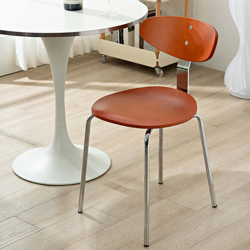 Scandinavian Oil-Waxed Wood Leather Dining Chair