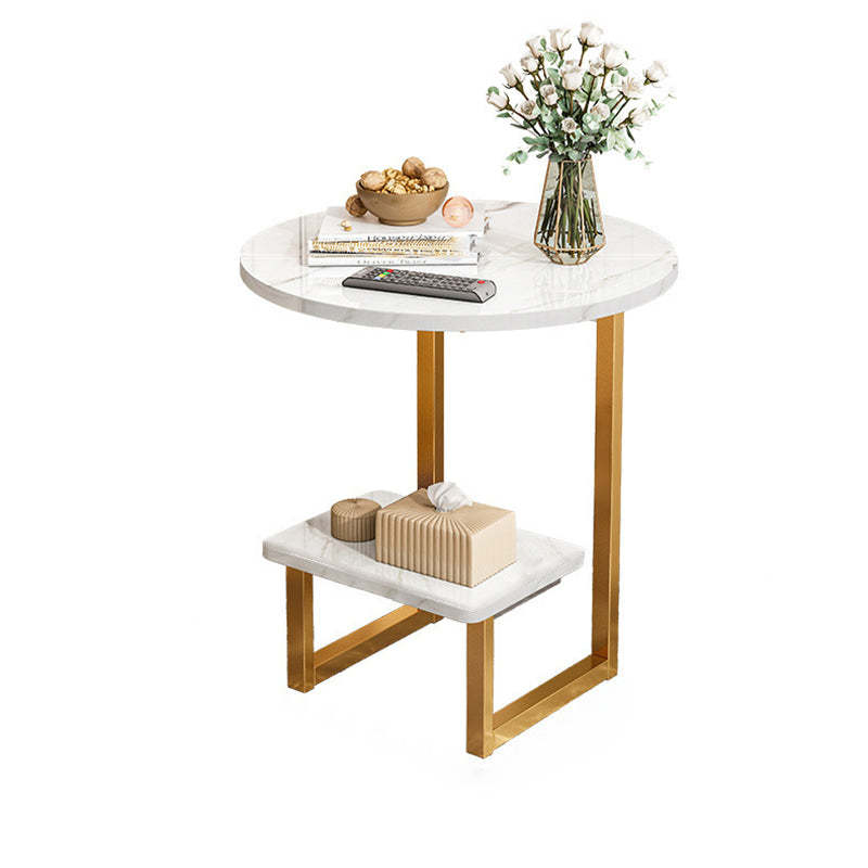 Nordic G-Shape Steel 2-Tier End Table