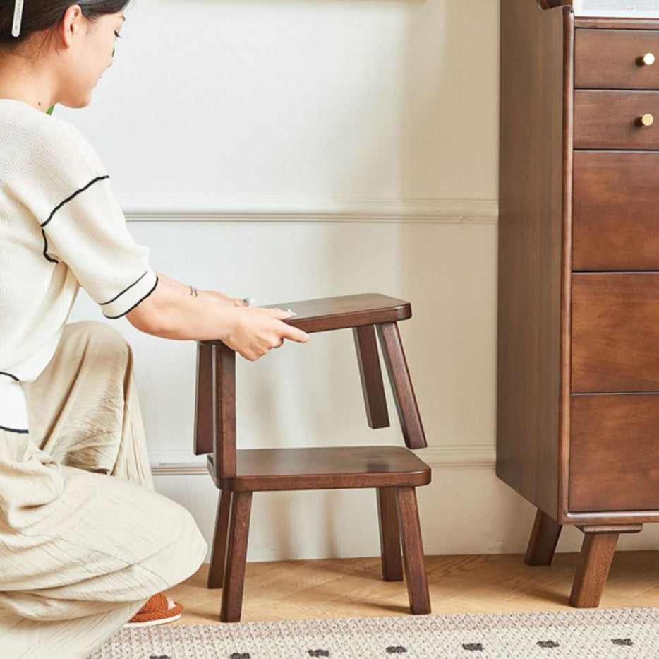 Minimalist PU Leather Solid Wood Chair