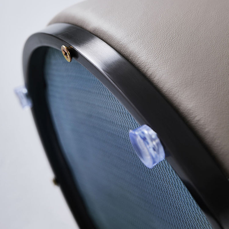 Minimalist Hourglass Leather Steel Stool