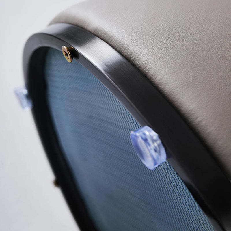 Minimalist Hourglass Leather Steel Stool