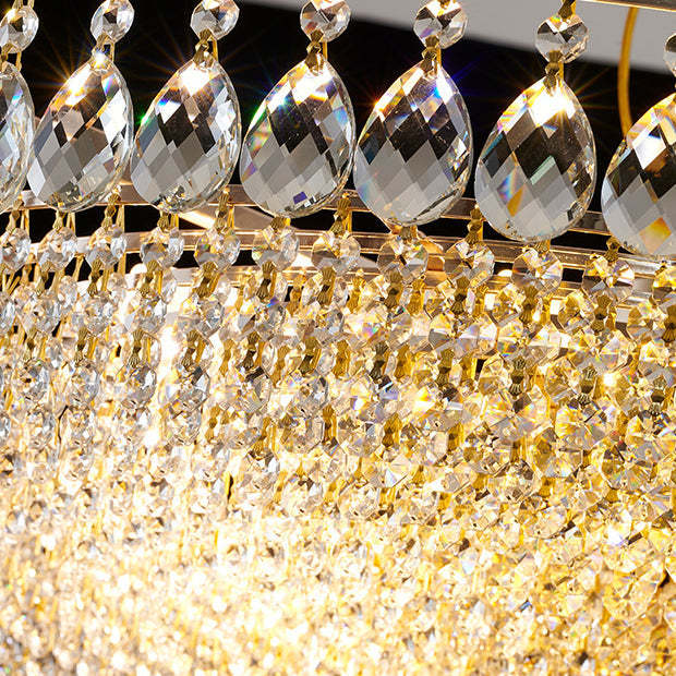 Modern Circle Iron Crystal 4/6/8/10-Light Flush Mount