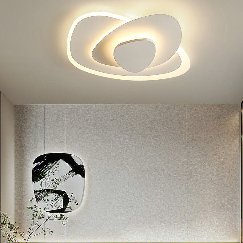 Nordic Geometric Wrought Iron Flush Ceiling Light