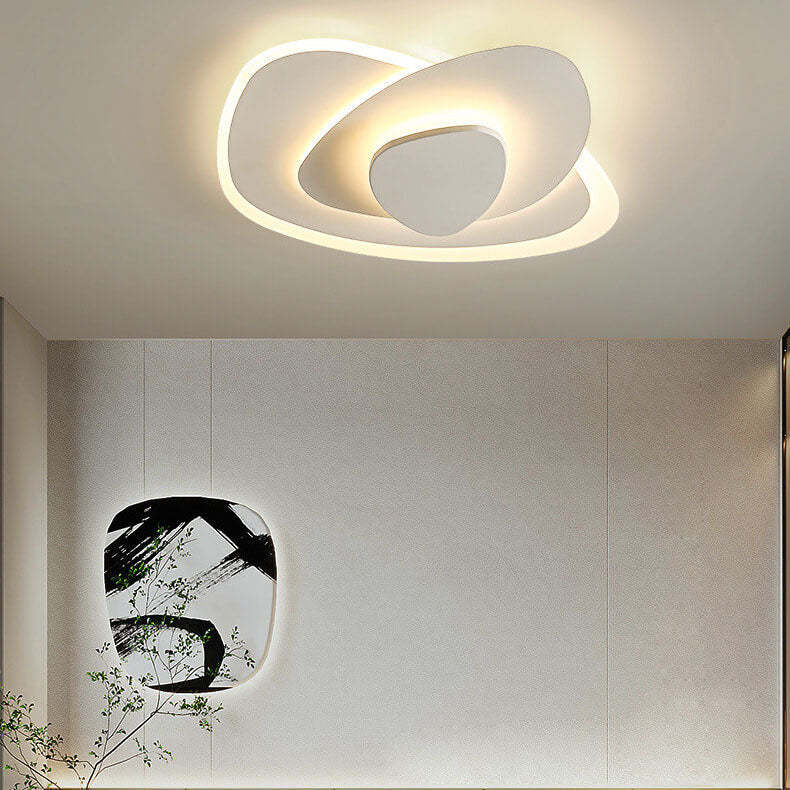 Nordic Geometric Wrought Iron Flush Ceiling Light