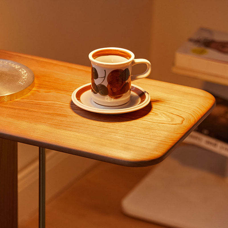 Minimalist Square Wood End Table