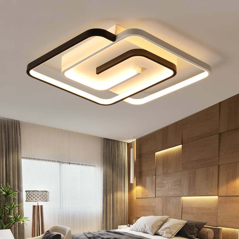 Modern Square Ring Aluminum LED Ceiling Light