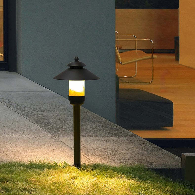Minimalist Umbrella Aluminum Marble LED Outdoor Light