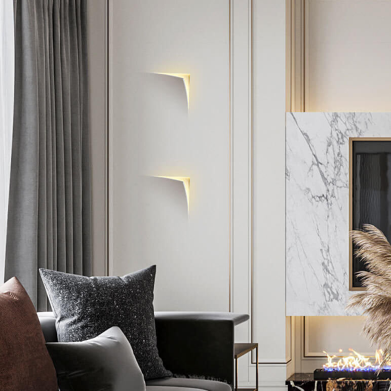 Modern Square Recessed Plaster Wall Sconce