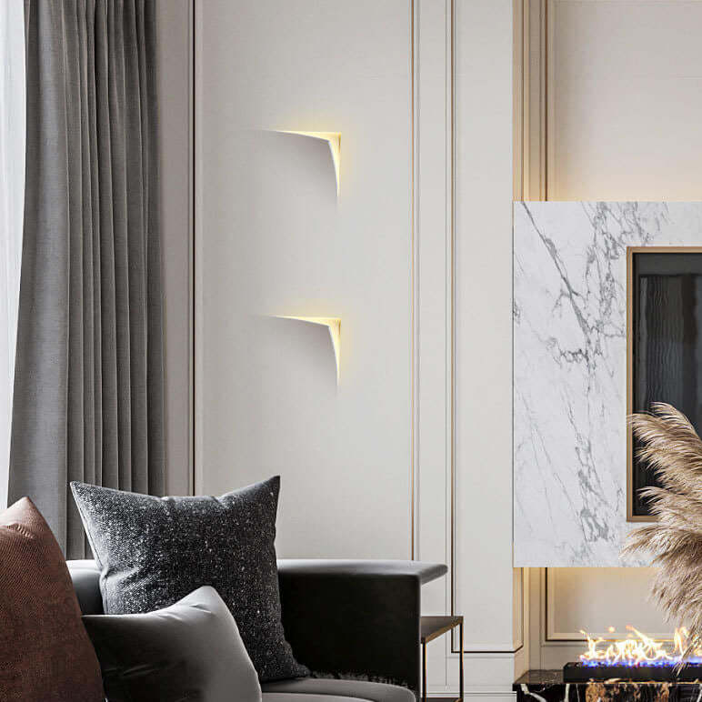 Modern Square Recessed Plaster Wall Sconce