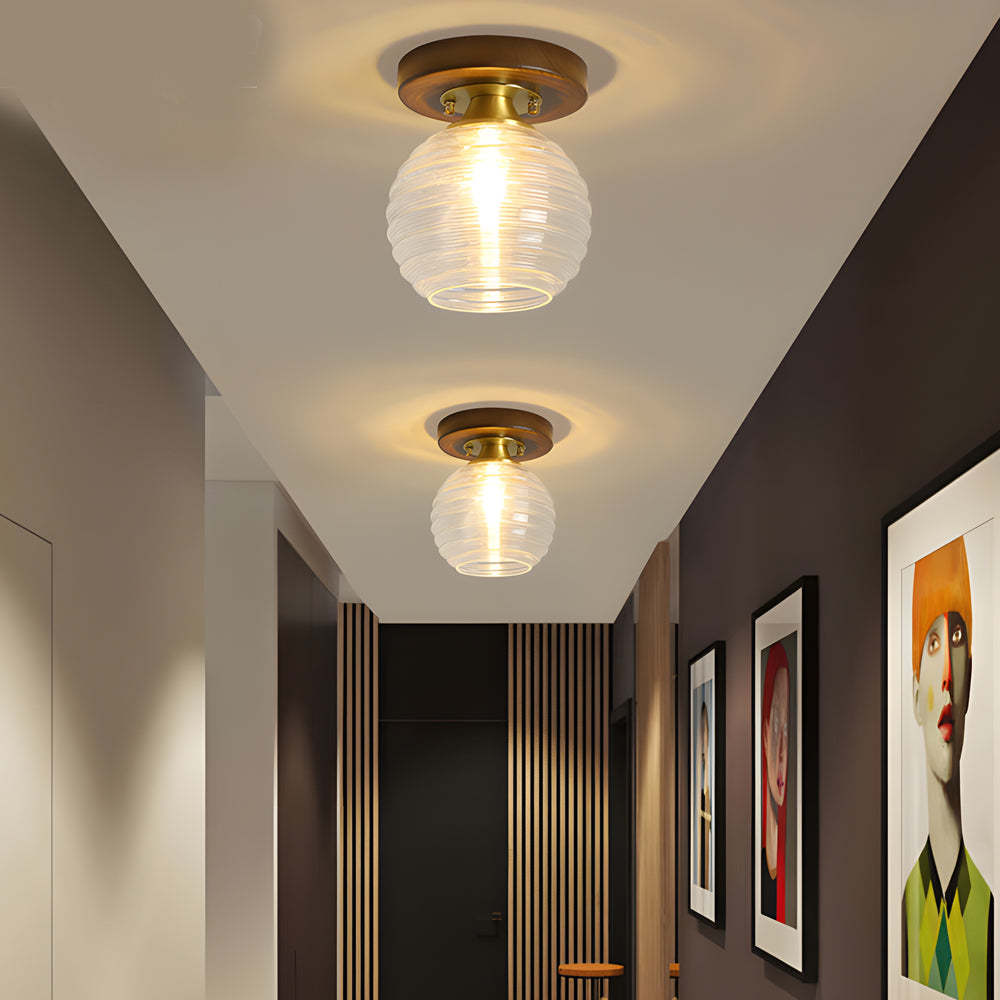 Square Iron Frame American Country Ceiling Light - 01B