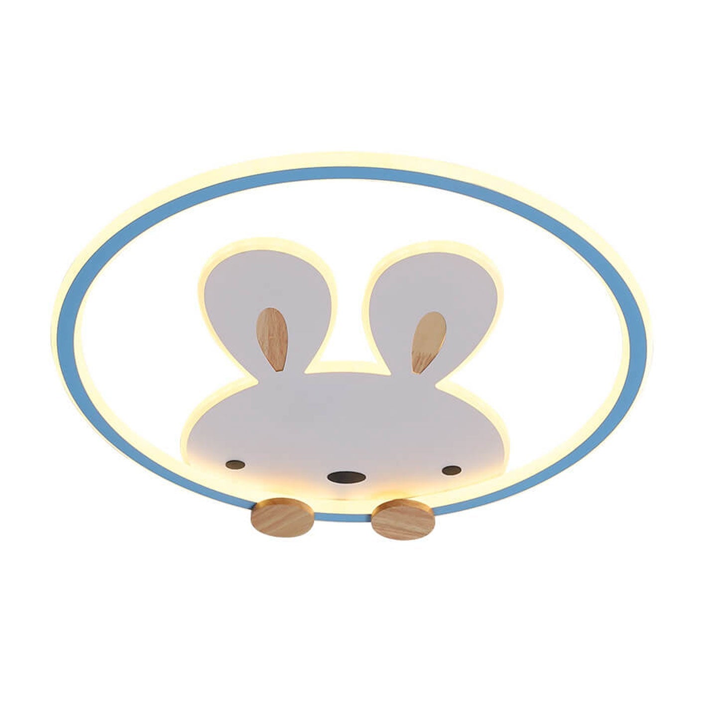 Modern Cartoon Rabbit LED Flush Mount Light