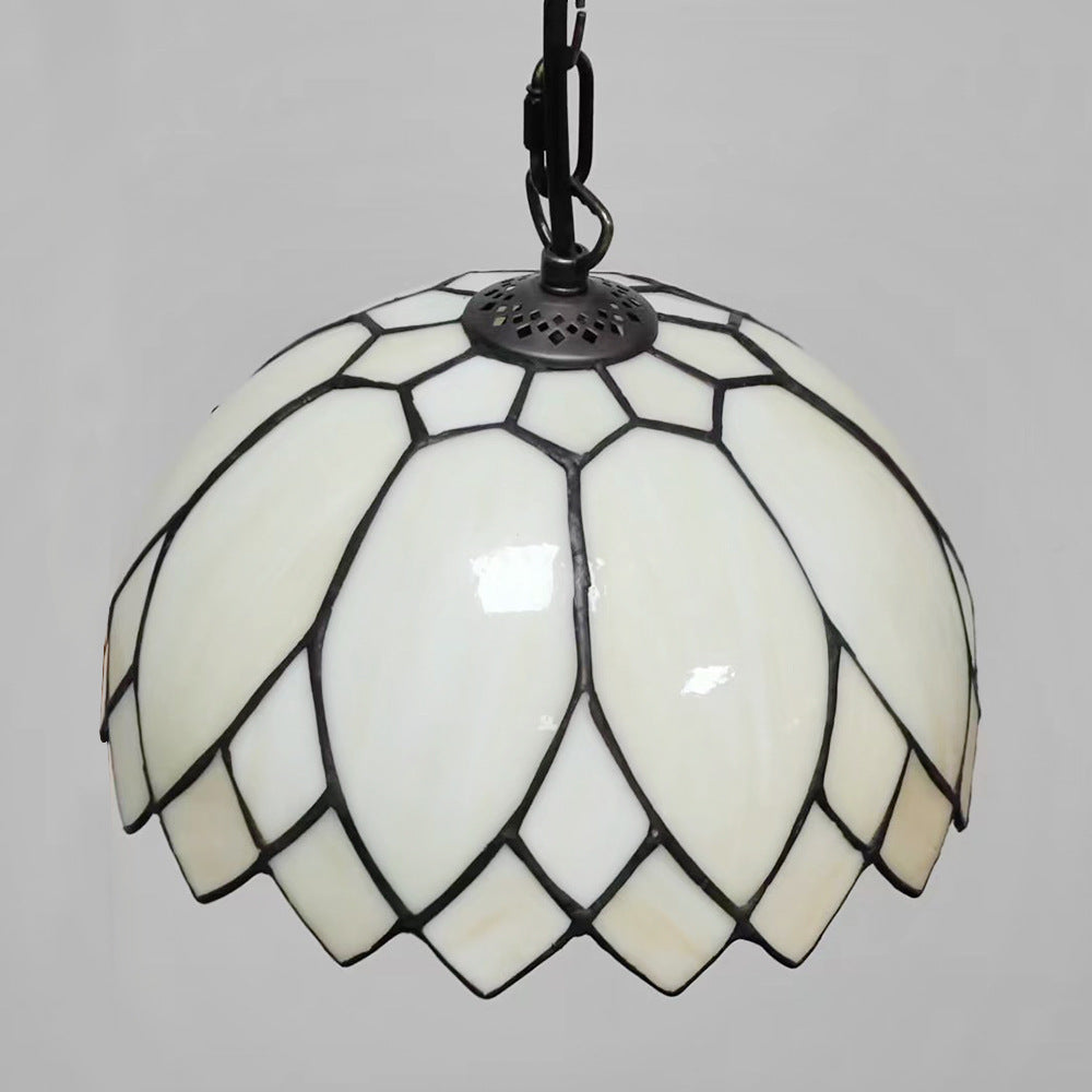 Tiffany European Milk White Glass Dome Pendant Light