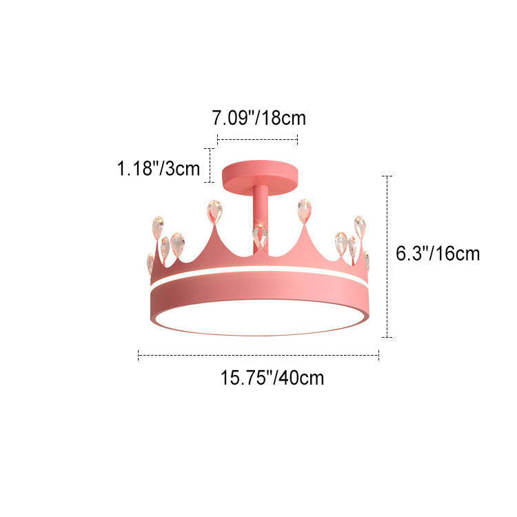 Cartoon Crown LED Kids Ceiling Light