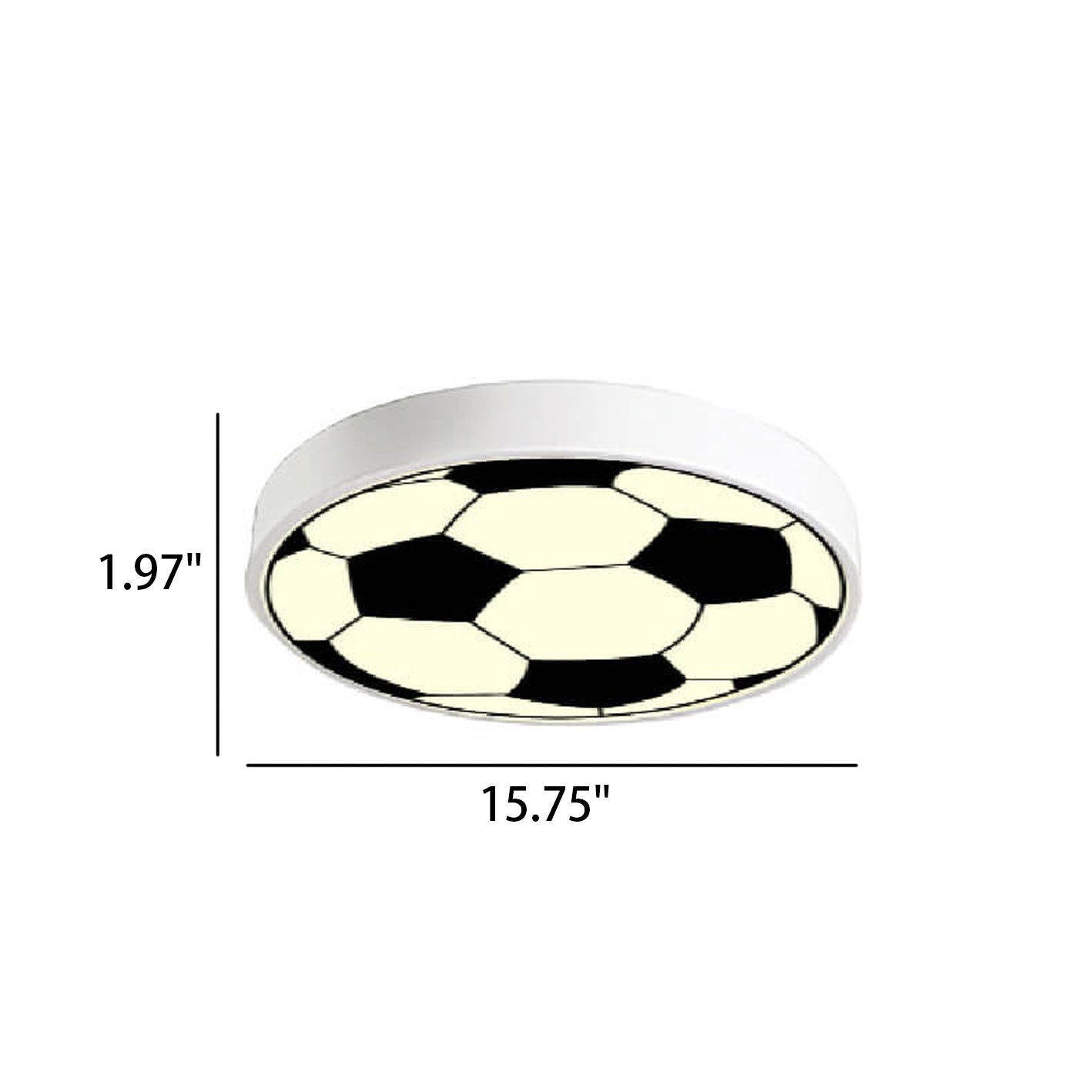 Cartoon Round Football LED Kids Flush Mount Light