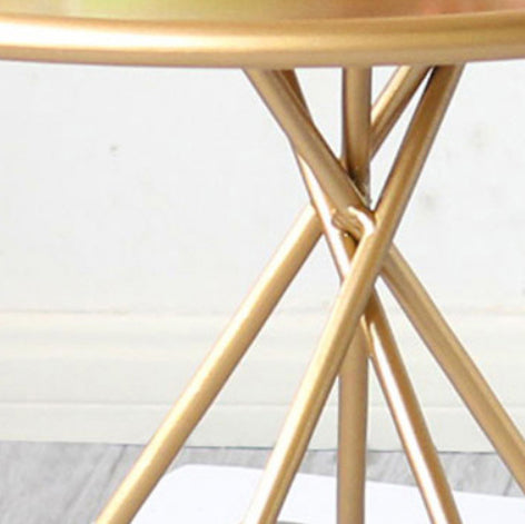 Luxury Metal Pentagram Base End Table