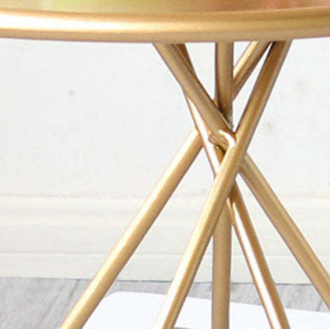 Luxury Metal Pentagram Base End Table