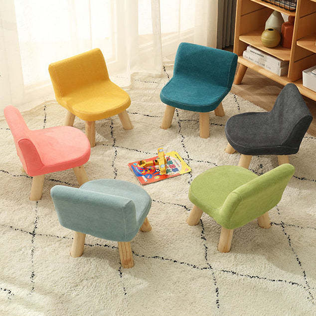 Contemporary Solid Wood Chair — Pink