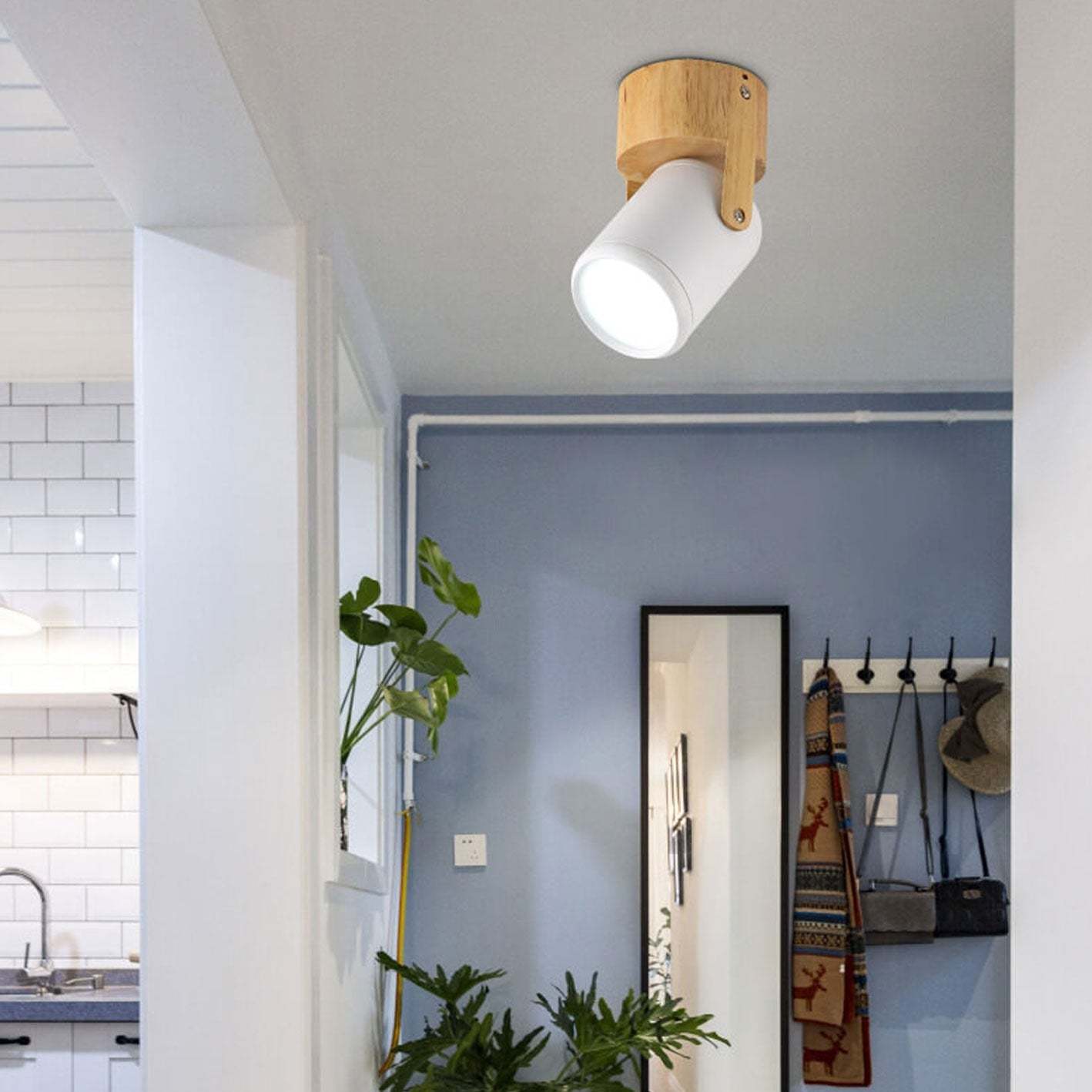Nordic Minimalist Track Spotlight 1/3-Light Flush Mount