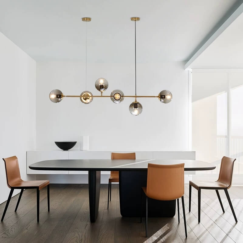 Nordic Colorful Orb Glass Island Chandelier