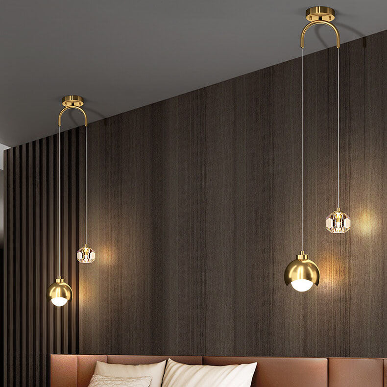 European Iron Brass LED Island Chandelier