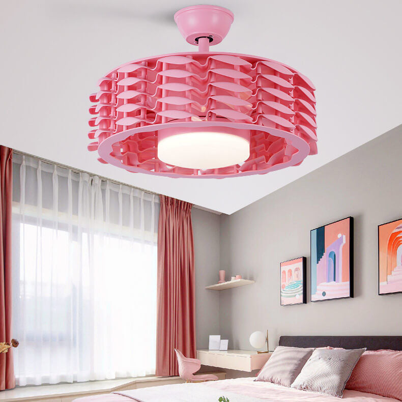 Minimalist Cylinder LED Ceiling Fan Light