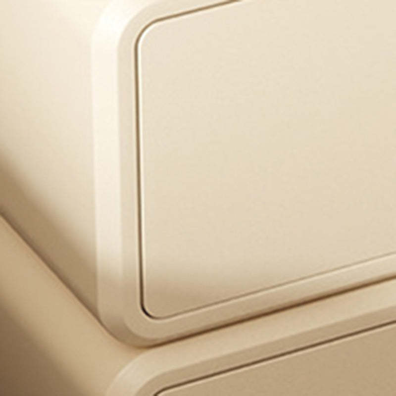 Minimalist Ceramic Cat Scratch Nightstand 2-Drawer — Beige
