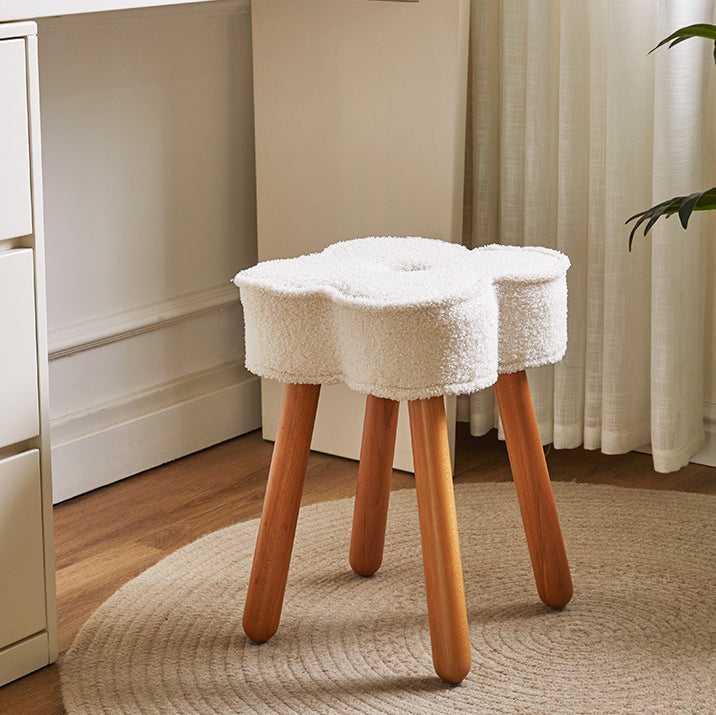 Cloud Clover Wood Lambswool Armchair