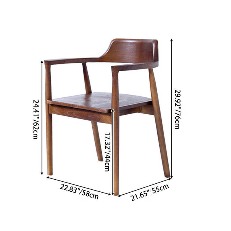 Nordic Ash Wood Curved Dining Chair