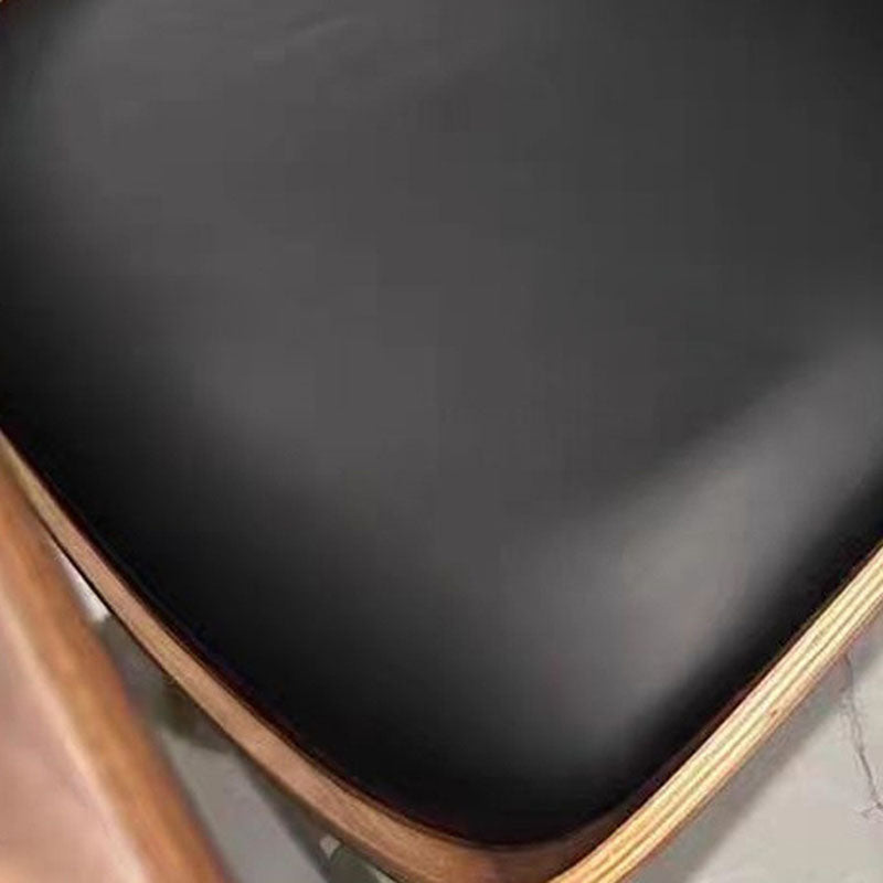 Modern Loop-Back Microfiber Leather Dining Chair