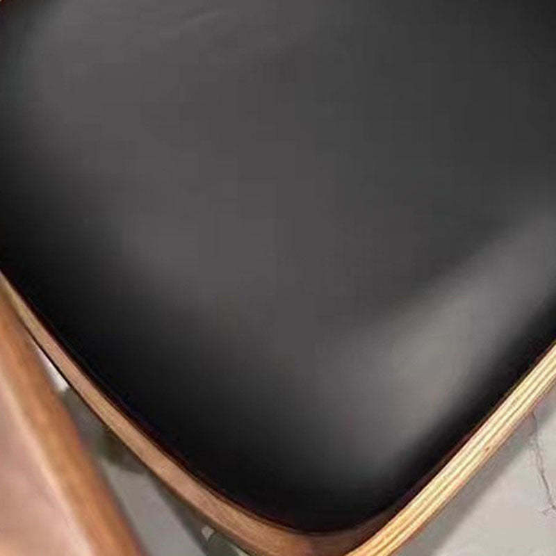 Modern Loop-Back Microfiber Leather Dining Chair