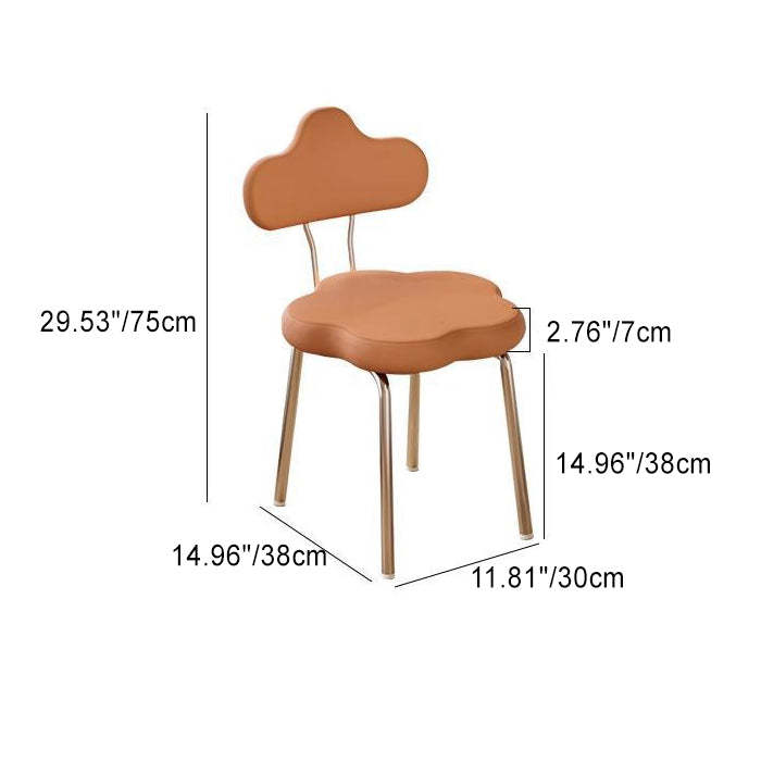 Nordic Flower Leather Swivel Dining Chair