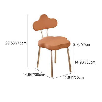 Nordic Flower Leather Swivel Dining Chair