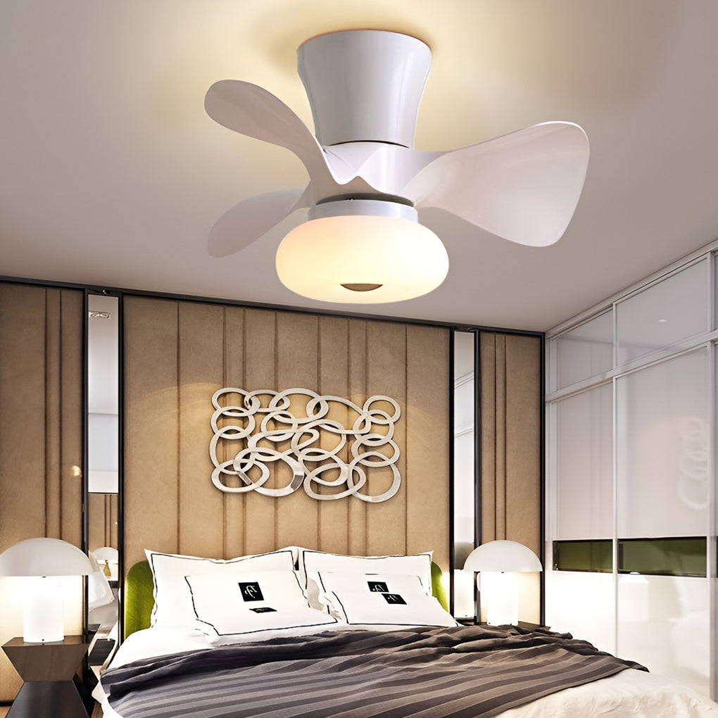 Macaron 3-Step Dimming LED Nordic Ceiling Fan