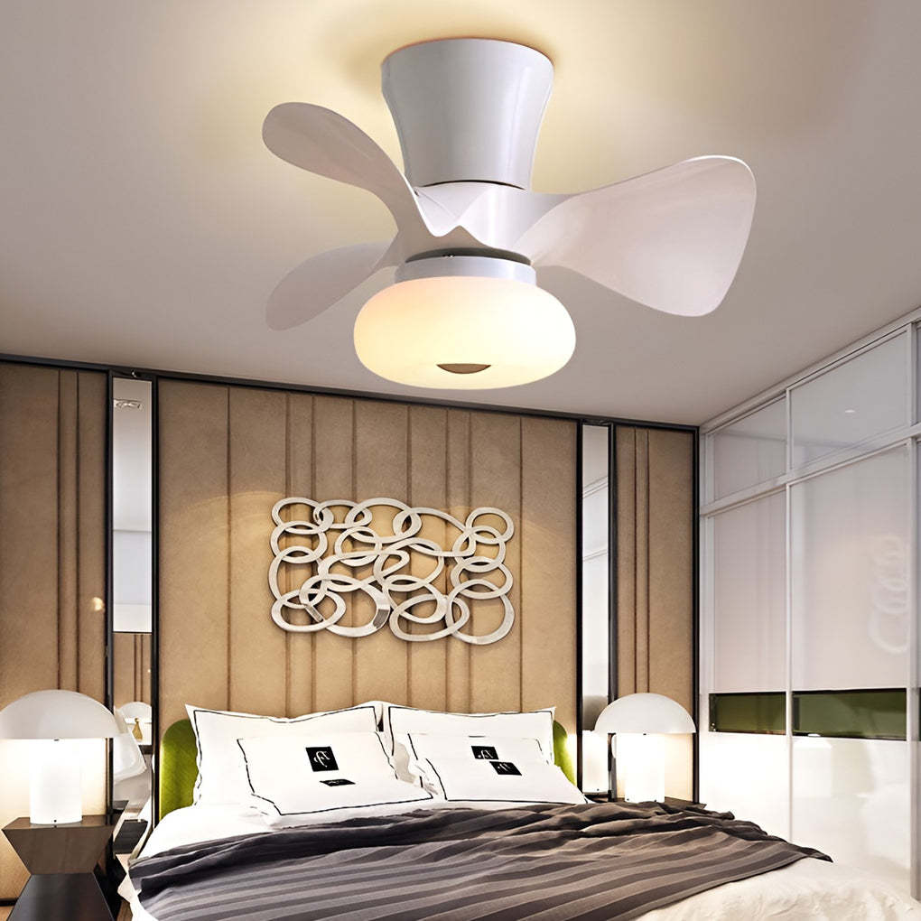 Macaron 3-Step Dimming LED Nordic Ceiling Fan
