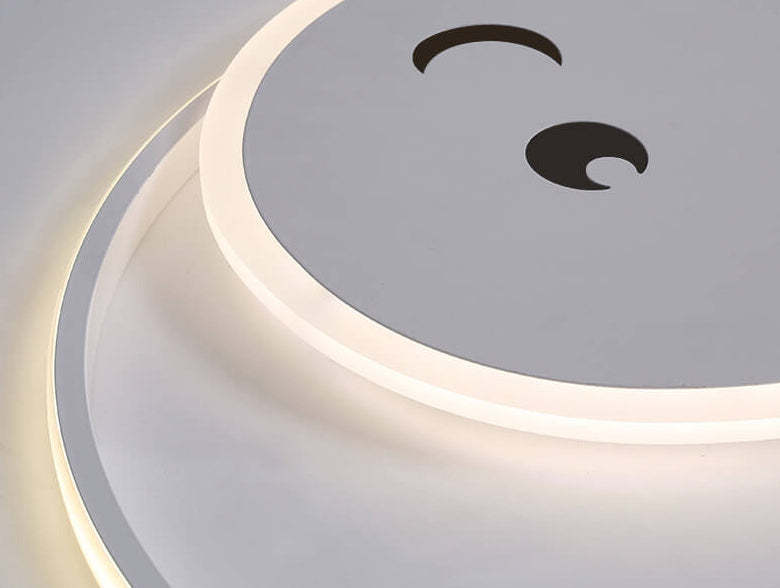 Cartoon Dolphin Moon LED Kids Flush Mount Light