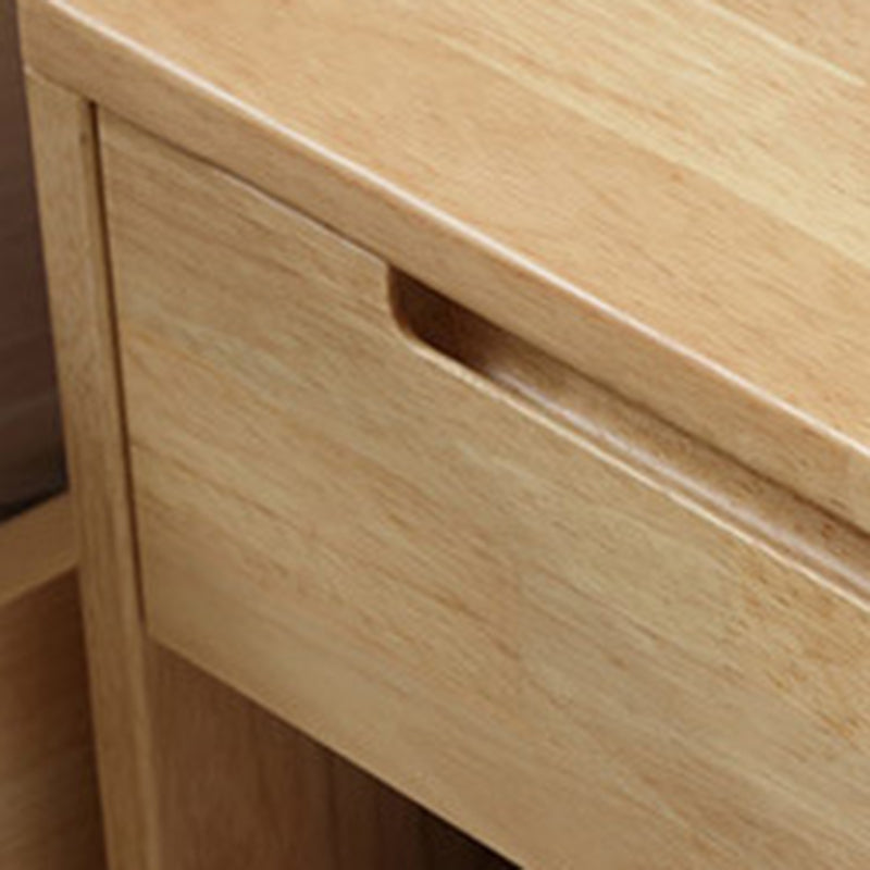 Scandinavian Solid Wood 1-Drawer Nightstand
