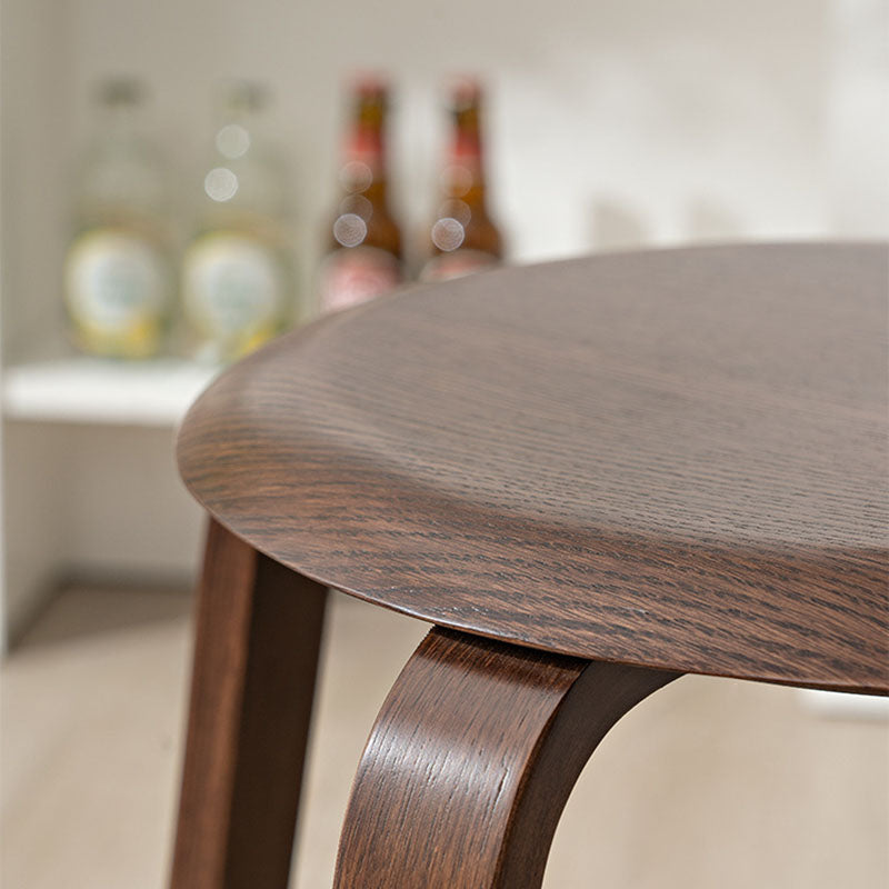 Minimalist Round Cushion Wood Dining Chair