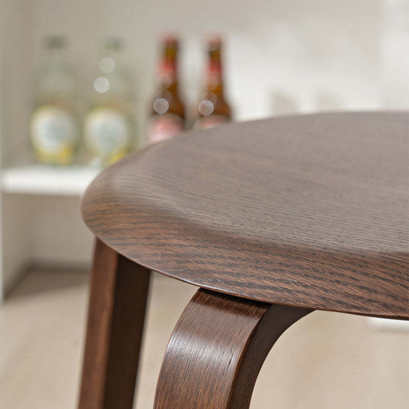 Minimalist Round Cushion Wood Dining Chair
