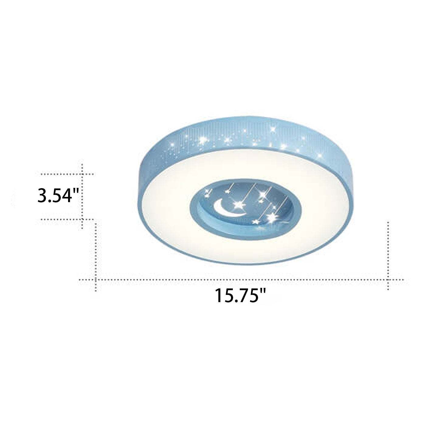 Minimalist Starry Sky Round Kids LED Flush Mount Light