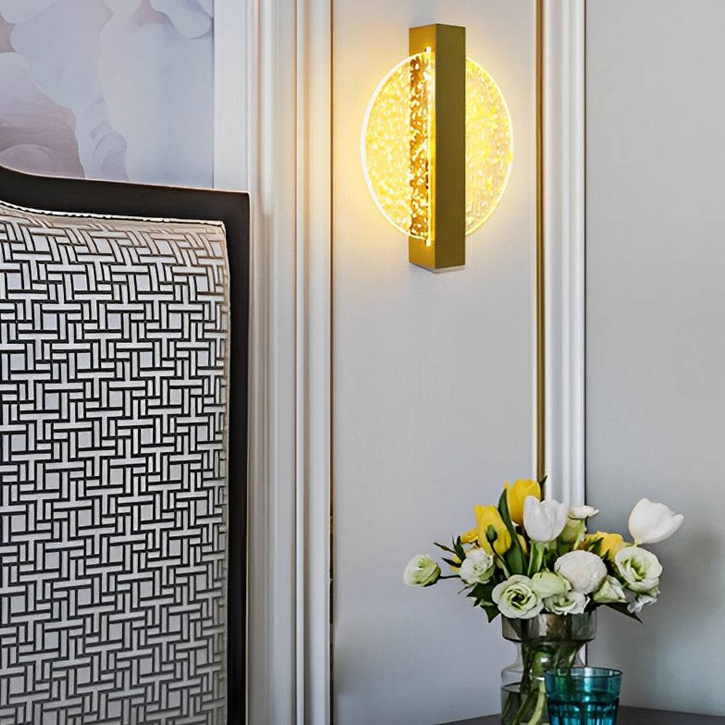 Round Square Semicircle Creative LED Nordic Bedside Wall Lamps Wall Lights-Lighom