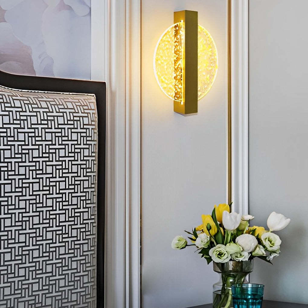 Round Square Semicircle Creative LED Nordic Bedside Wall Lamps Wall Lights-Lighom