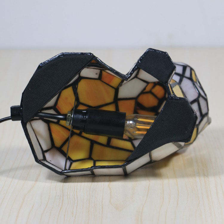 Traditional Tiffany Stained Glass Cat Table Lamp
